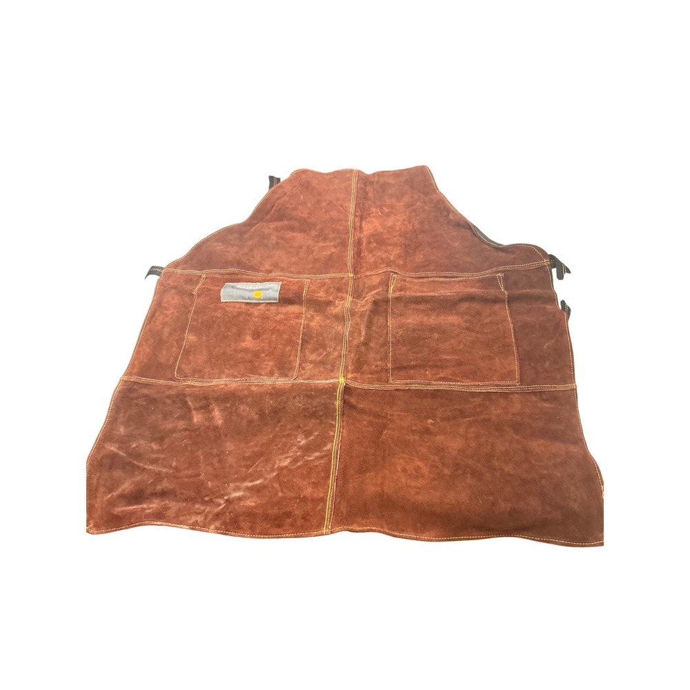 Outset Brown Leather BBQ Grill Apron Suede Heavy Duty Two Pockets NWT